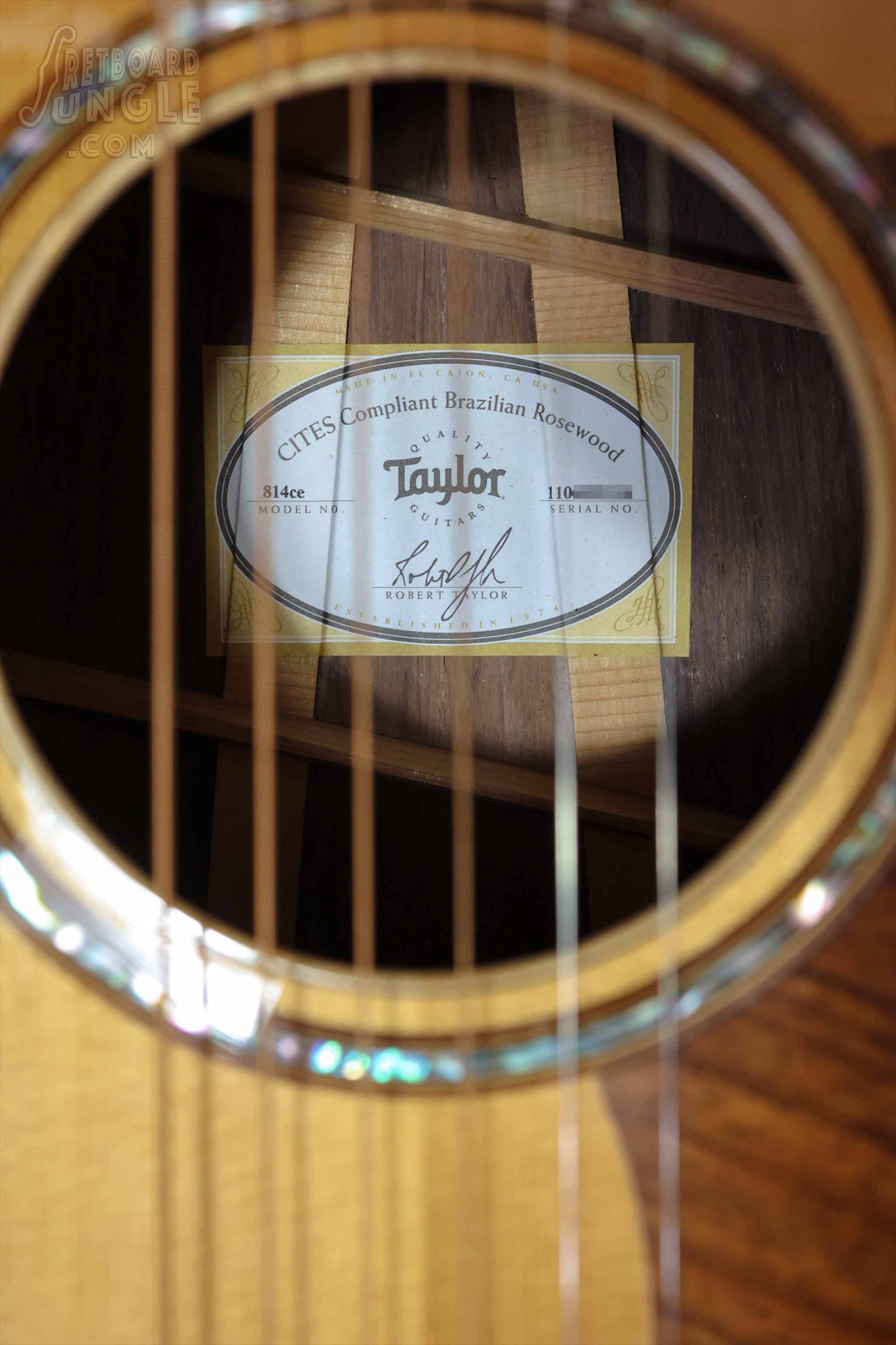 Taylor 814ce LTD Grand Auditorium with Brazilian Rosewood - Natural - 2015
