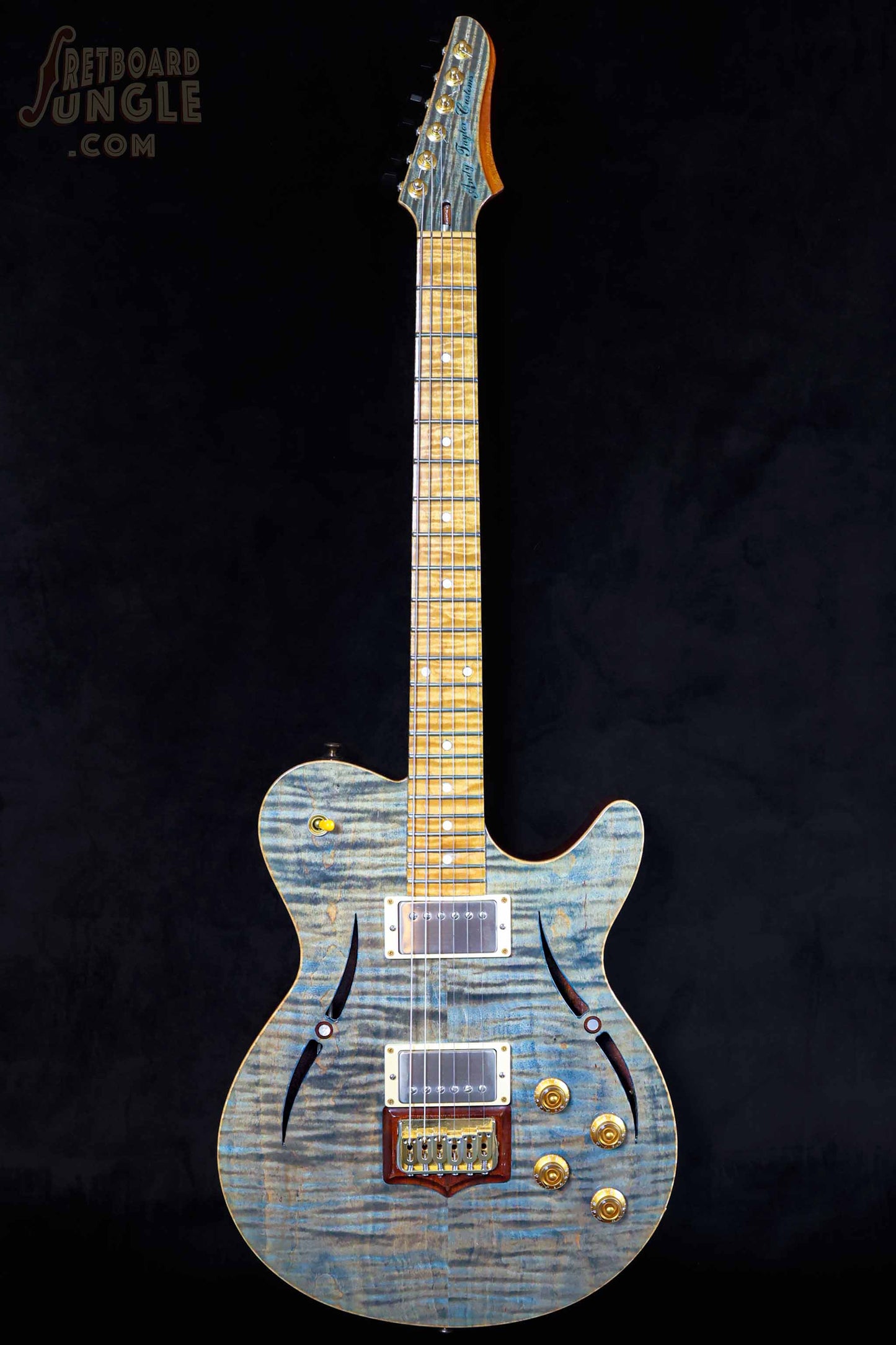 Andy Taylor Custom Double Humbucker Semi Hollow Guitar - Teal - 2022 - Aus