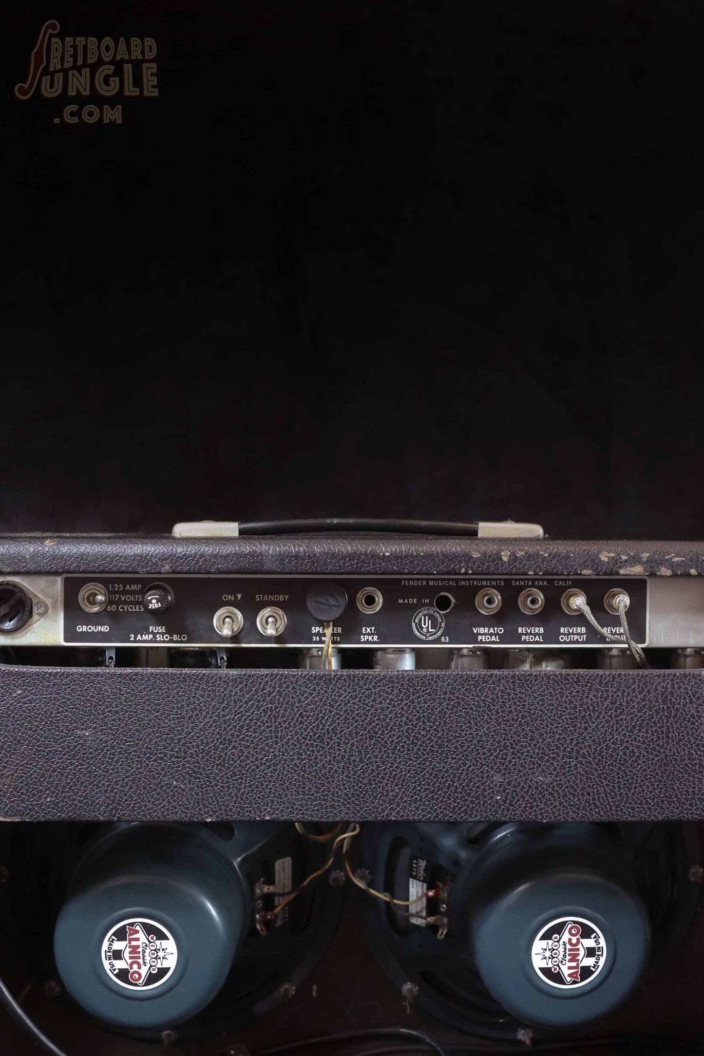 Vintage Fender Vibrolux Reverb Amp - Black - 1968 - USA
