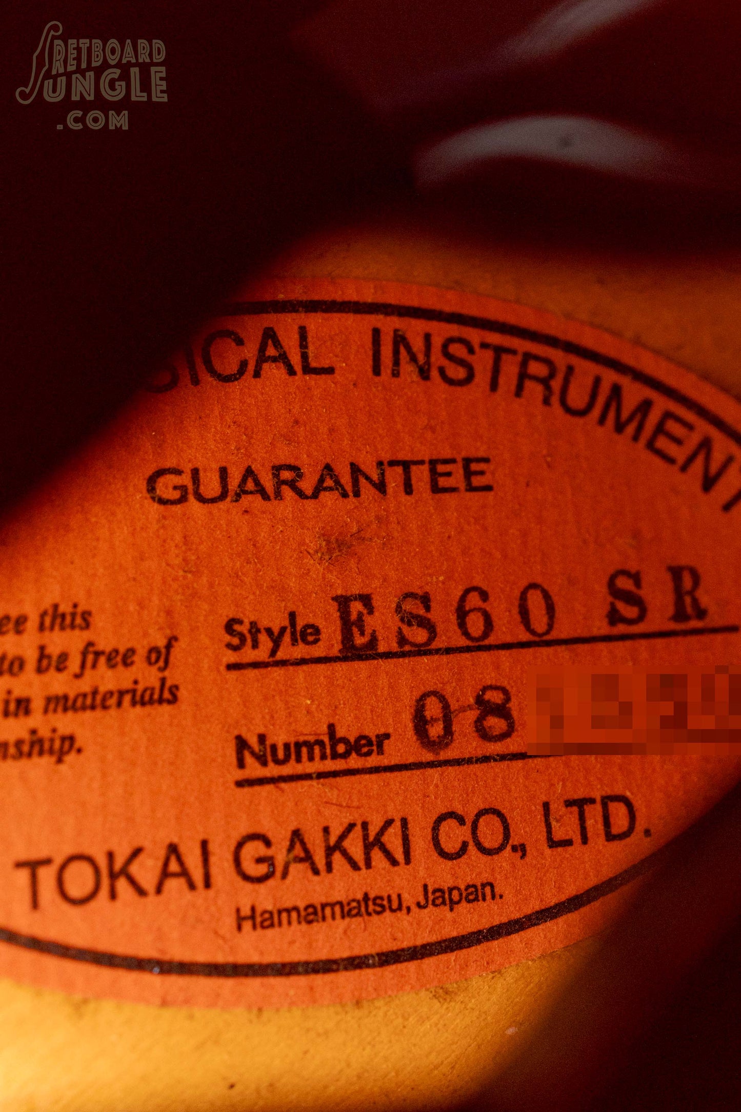 Tokai ES60 SR (ES-335) - Cherry Red - 2008 - Japan