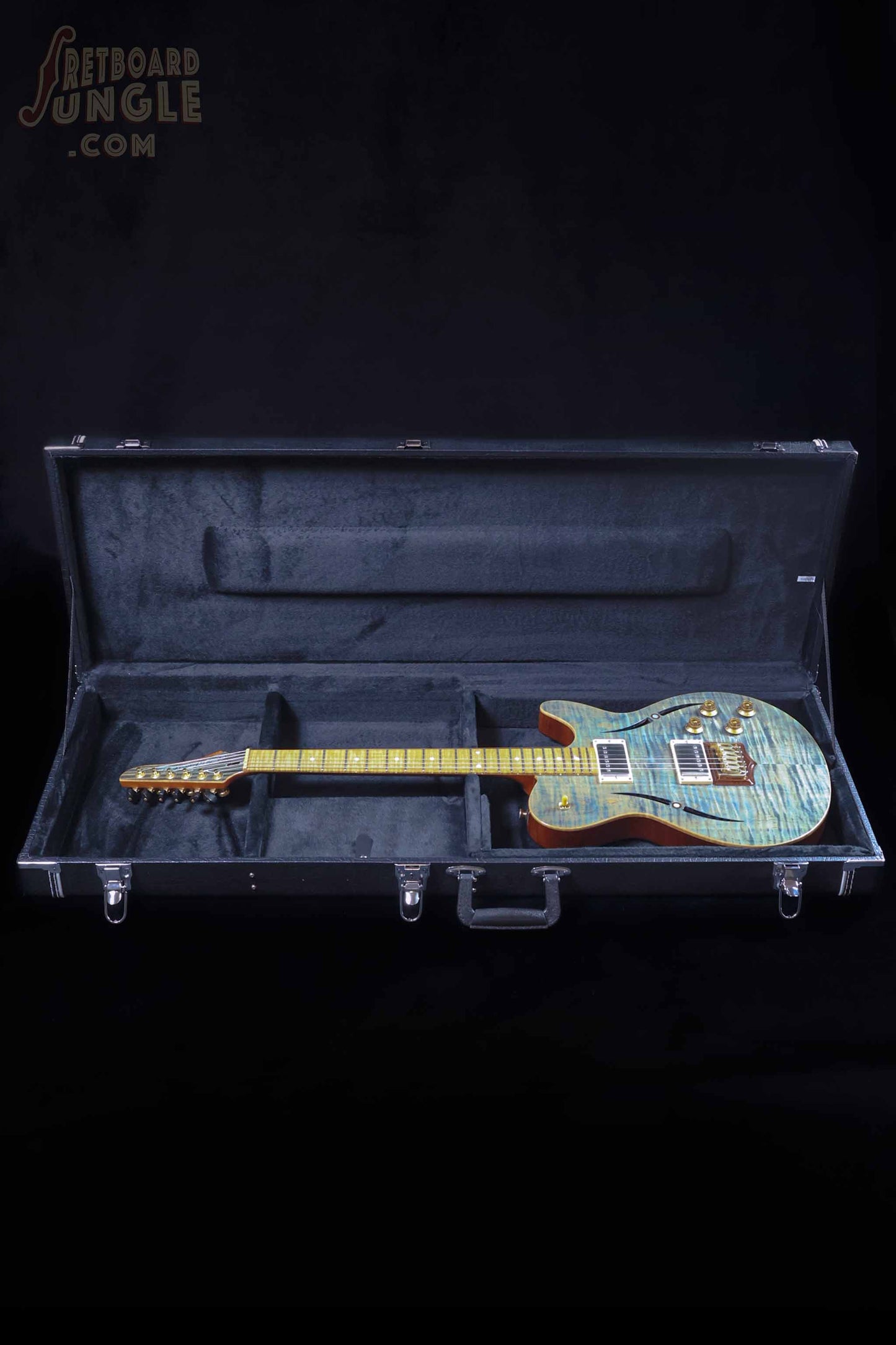 Andy Taylor Custom Double Humbucker Semi Hollow Guitar - Teal - 2022 - Aus