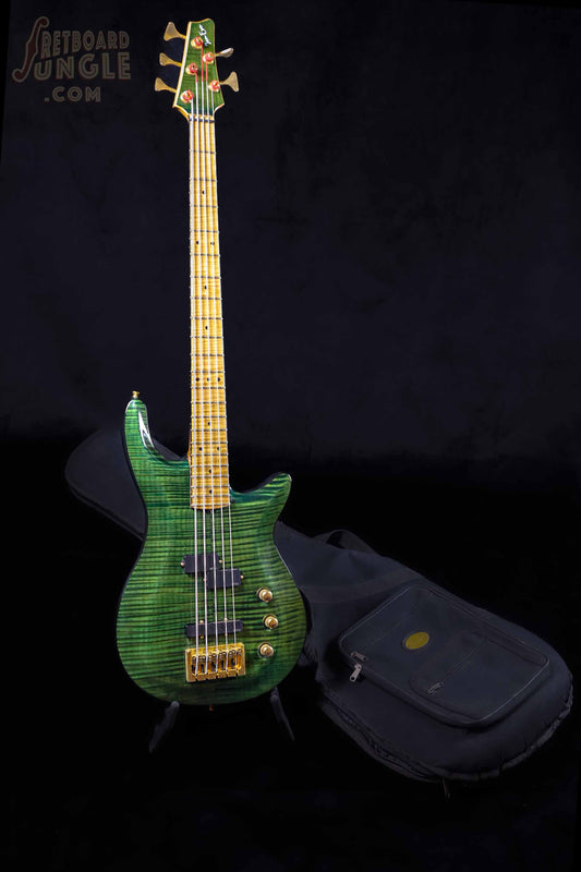 Andy Taylor Custom 5 String Bass - Green - 2021 - Aus