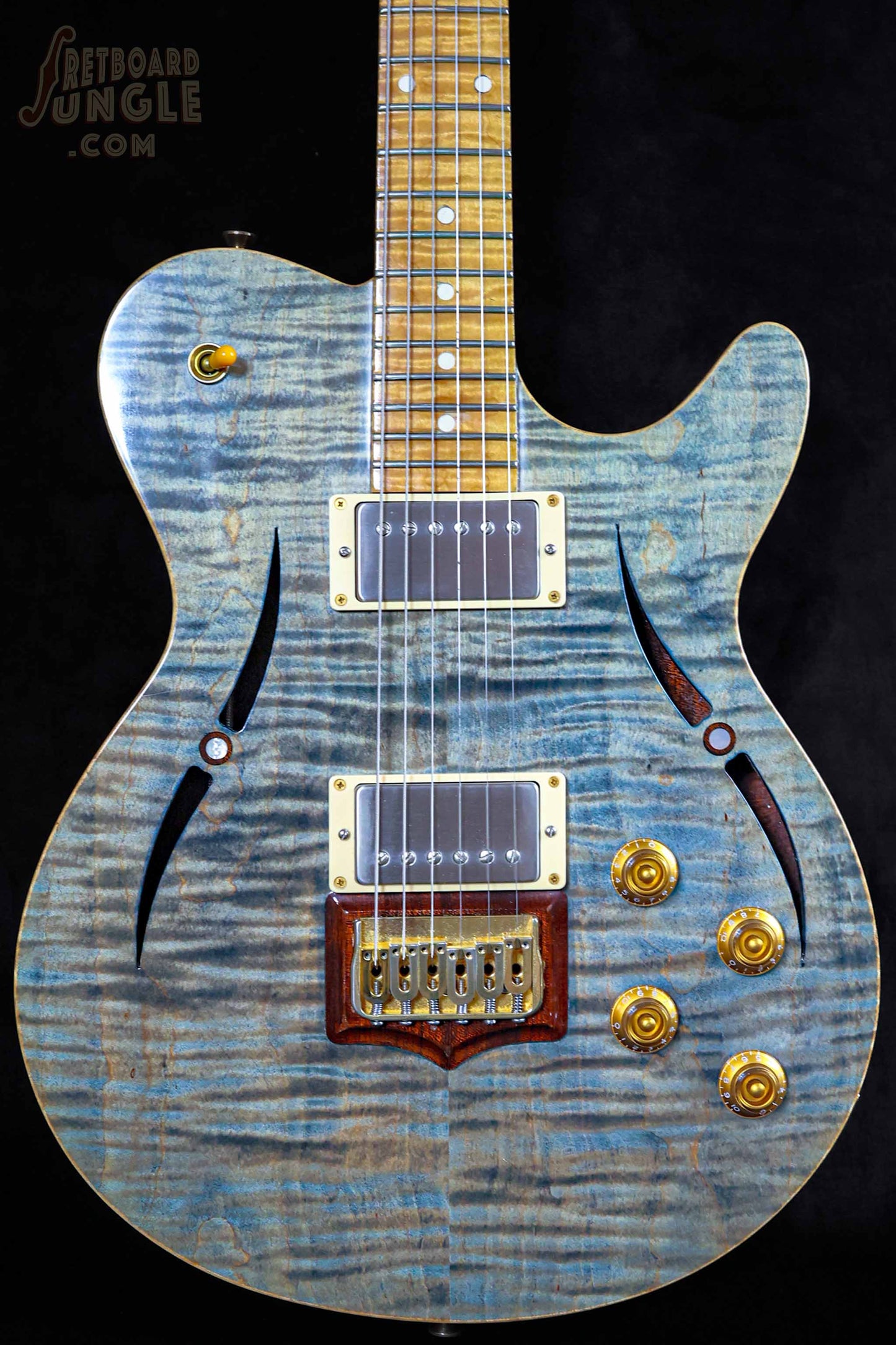 Andy Taylor Custom Double Humbucker Semi Hollow Guitar - Teal - 2022 - Aus