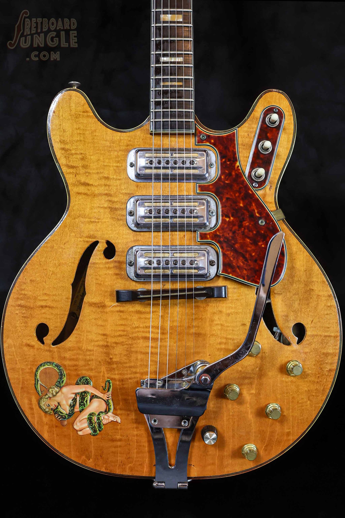 Harmony H-75 Hollow Body Guitar - Natural - 1962