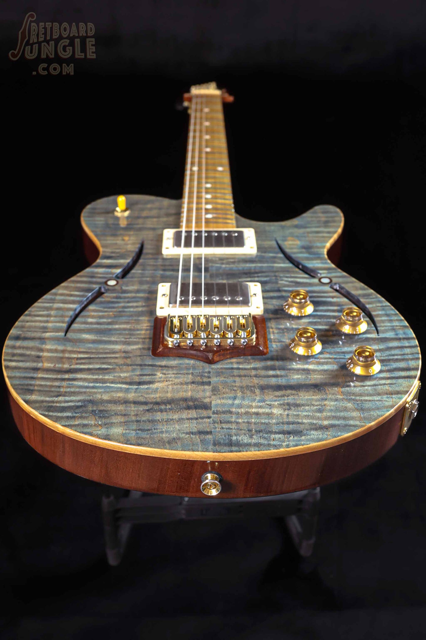 Andy Taylor Custom Double Humbucker Semi Hollow Guitar - Teal - 2022 - Aus