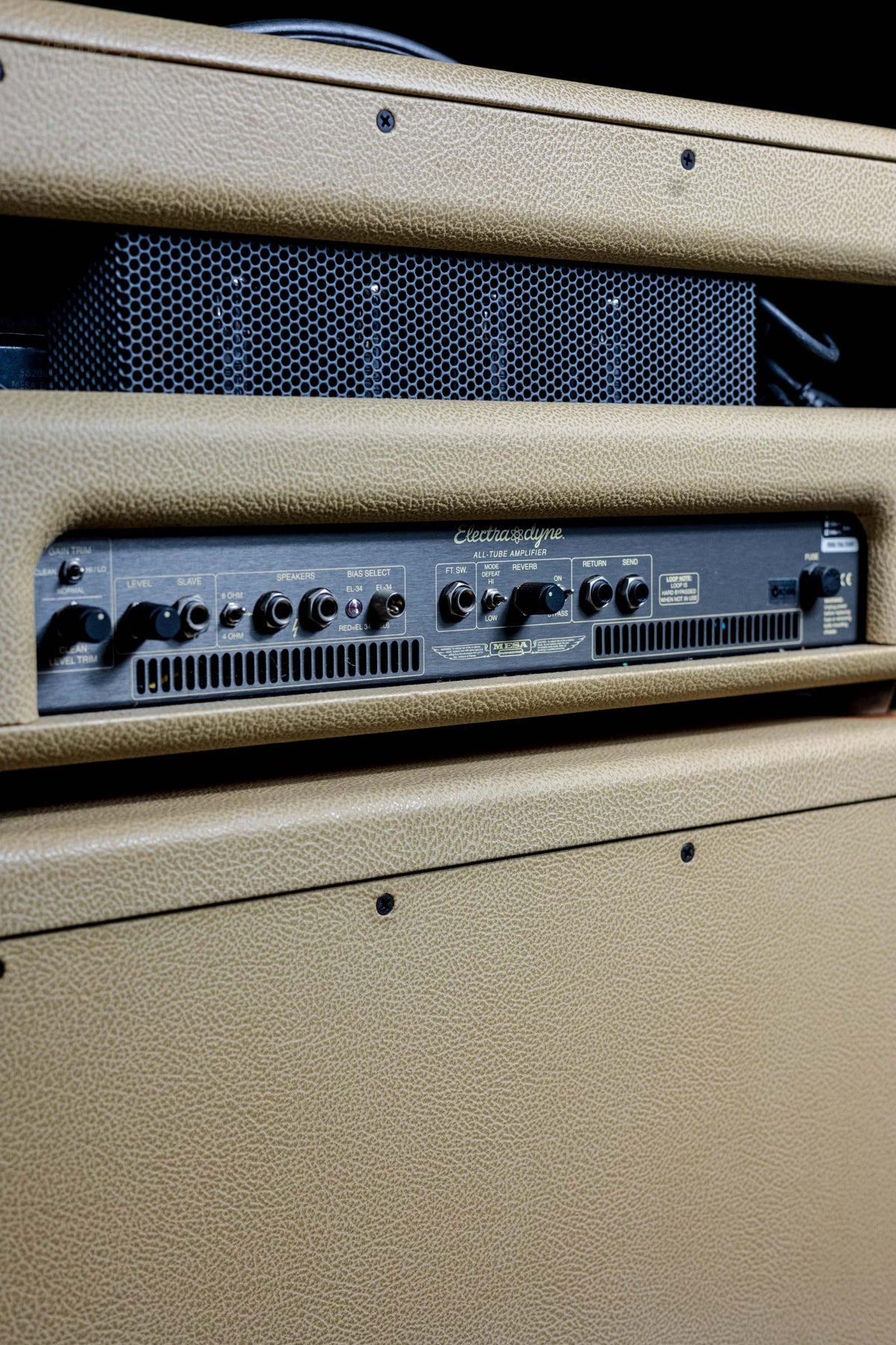 Mesa Boogie Electra Dyne Head and 2 x 12 2FB Cabinet | Tan Bronco Tolex | 2009